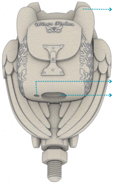 WiserFisher — ззаду (з позначками)